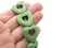 18 25mm Green Dyed Synthetic Turquoise Stone Puffed Love Heart Beads bF3
